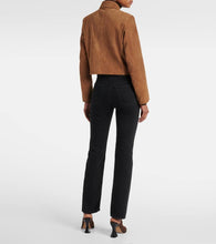 Nour Hammour Bleeker cropped suede jacket