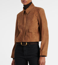 Nour Hammour Bleeker cropped suede jacket