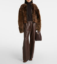 Nour Hammour Dianne cropped shearling jacket