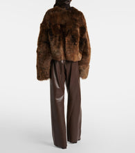 Nour Hammour Dianne cropped shearling jacket