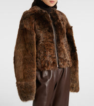 Nour Hammour Dianne cropped shearling jacket