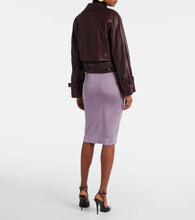 Nour Hammour Hatti cropped leather biker jacket