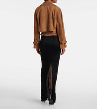 Nour Hammour Hatti cropped suede jacket