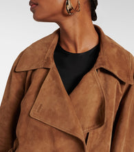 Nour Hammour Hatti cropped suede jacket
