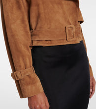 Nour Hammour Hatti cropped suede jacket