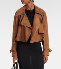 Nour Hammour Hatti cropped suede jacket