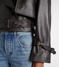 Nour Hammour Hatti leather biker jacket