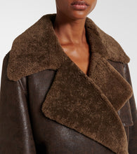 Nour Hammour Hatti shearling-trimmed leather jacket