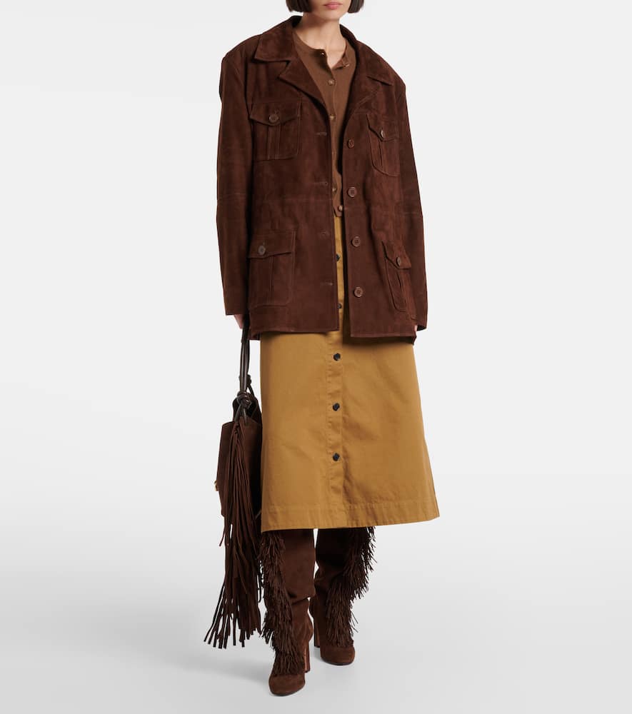 Nour Hammour Kargo suede jacket