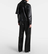 Nour Hammour Layla scarf-detail leather jacket