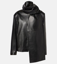 Nour Hammour Layla scarf-detail leather jacket