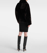 Nour Hammour Lyra scarf-detail shearling jacket