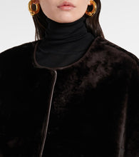 Nour Hammour Lyra scarf-detail shearling jacket