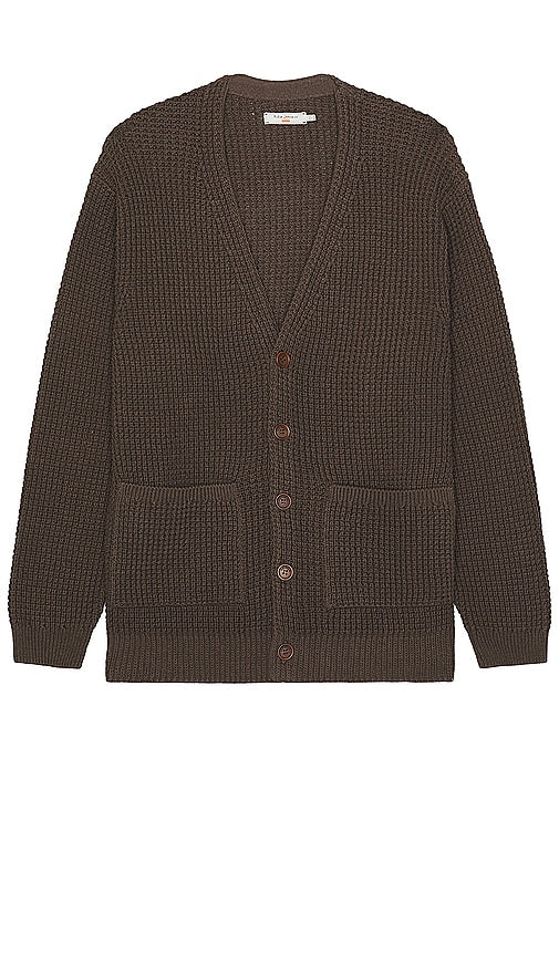 Nudie Jeans Kent Pineapple Cardigan in Brown - Nudie Jeans Kent - Cardigan ananas marron - Nudie Jeans Kent 棕色菠萝开衫 - Nudie Jeans Kent Ananas-Cardigan in Braun - Nudie Jeans 켄트 파인애플 가디건 브라운색 - Cardigan all'ananas Kent di Nudie Jeans in marrone