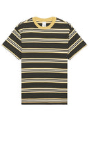 Nudie Jeans Leif Mud Stripe T-Shirt in Brown - Nudie Jeans - Leif Mud - T-shirt à rayures marron - Nudie Jeans Leif 棕色条纹 T 恤 - Nudie Jeans Leif Mud Stripe T-Shirt in Braun - Nudie Jeans 레이프 머드 스트라이프 티셔츠브라운 색상 - T-shirt a righe Nudie Jeans Leif Mud in marrone