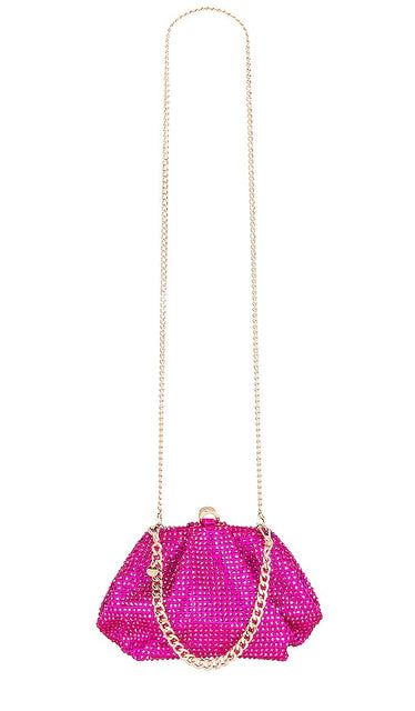 olga berg Charley Hotfix Bag in Fuchsia