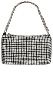 olga berg Robbie Crystal Loaf Bag in Black