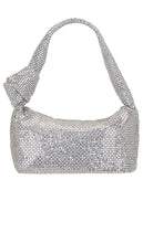 olga berg Isabella Slouch Bag in Metallic Silver