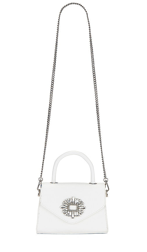 olga berg Alejandra Embellished Top Handle in White
