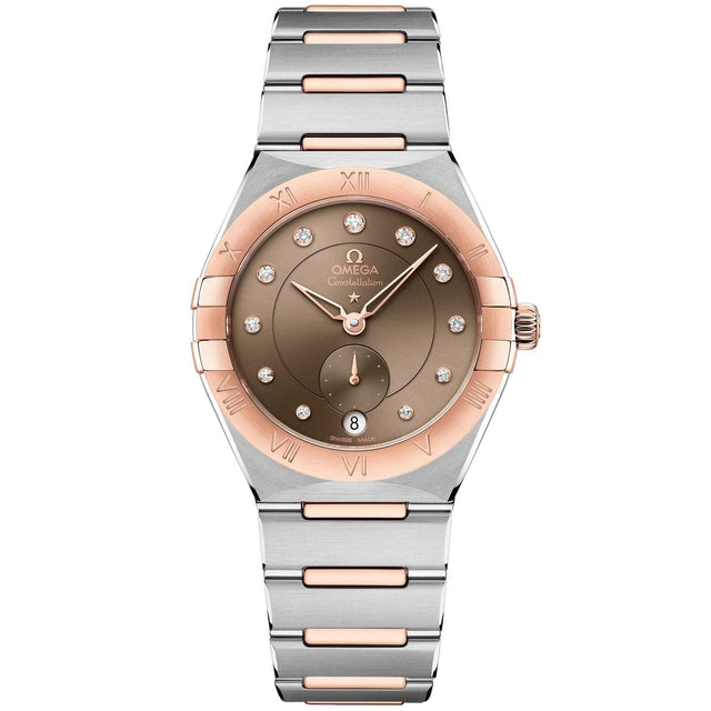 OMEGA Constellation Co-Axial Master Chronometer Automatic Diamond Dial Small Seconds Two-Tone Watch | 34mm | O13120342063001