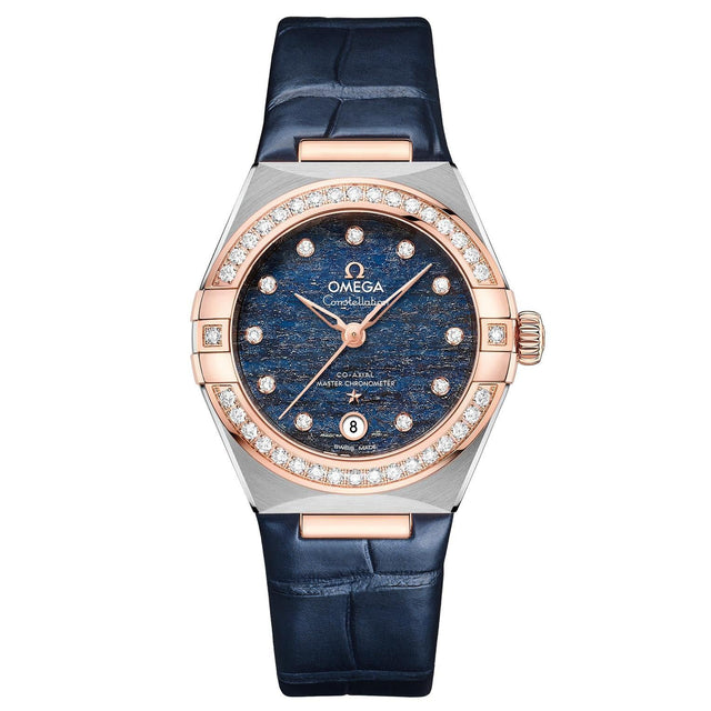 OMEGA Constellation Co-Axial Master Chronometer Diamond Watch | Blue Aventurine Dial | 29mm | O13128292099003