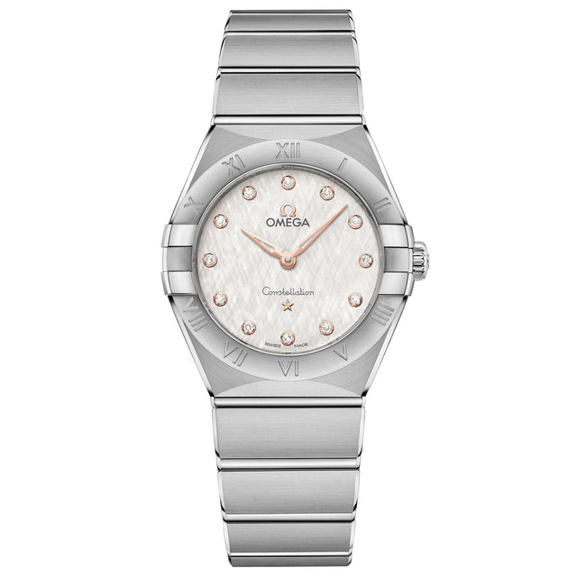 OMEGA Constellation Quartz Diamond Dial Two-Tone Watch | 28mm | O13110286052001
