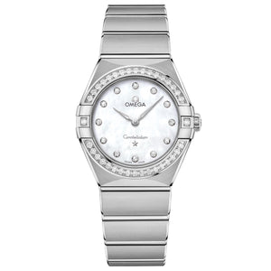 OMEGA Constellation Quartz Mother-of-Pearl Dial Diamond Stainless Steel Watch | 28mm | O13115286055001