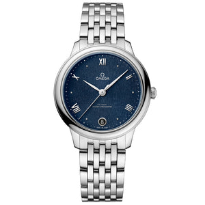 OMEGA De Ville Prestige Co-Axial Master Chronometer Blue Dial Stainless Steel Watch | 34mm | O43410342003002
