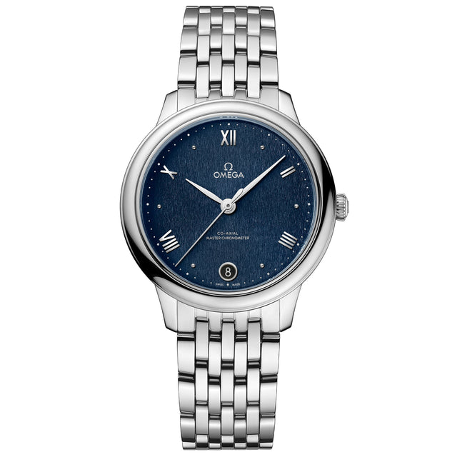 OMEGA De Ville Prestige Co-Axial Master Chronometer Blue Dial Stainless Steel Watch | 34mm | O43410342003002