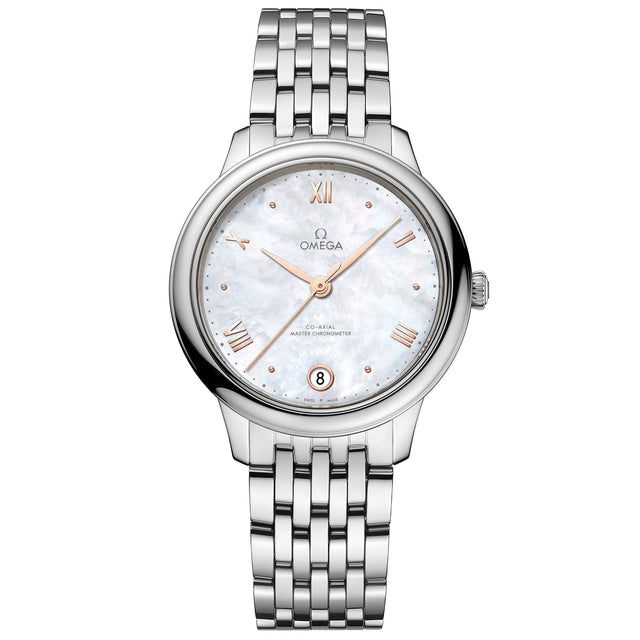 OMEGA De Ville Prestige Co-Axial Master Chronometer Mother-of-Pearl Dial Stainless Steel Watch | 34mm | O43410342005001