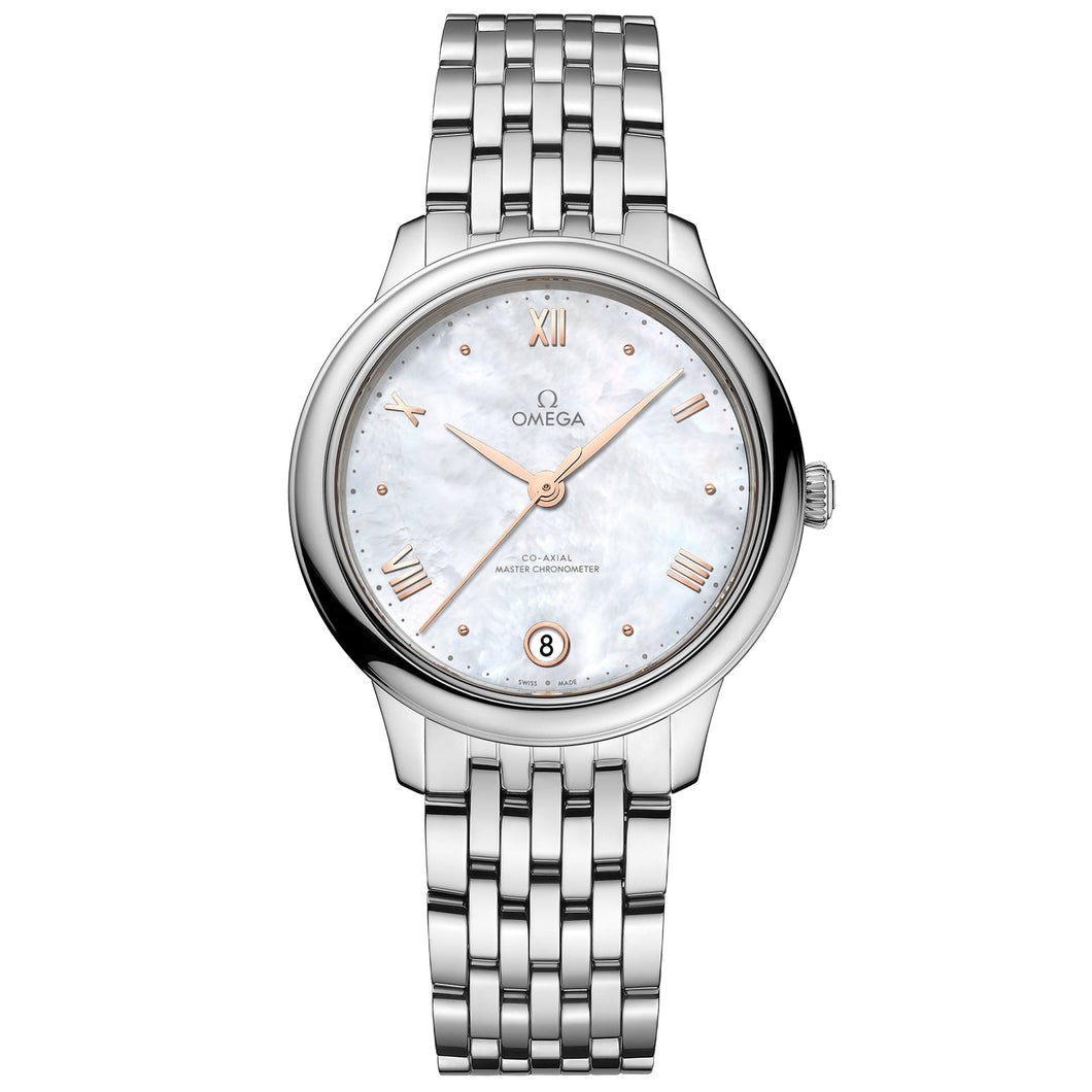 OMEGA De Ville Prestige Co-Axial Master Chronometer Mother-of-Pearl Dial Stainless Steel Watch | 34mm | O43410342005001