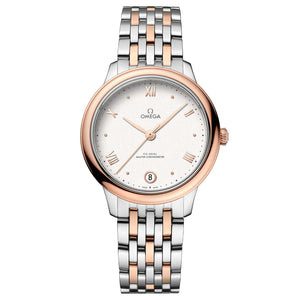 OMEGA De Ville Prestige Co-Axial Master Chronometer Silver Dial Steel and Sedna Gold Watch | 34mm | O43420342002001