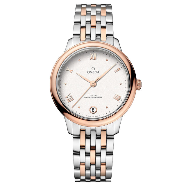 OMEGA De Ville Prestige Co-Axial Master Chronometer Silver Dial Steel and Sedna Gold Watch | 34mm | O43420342002001
