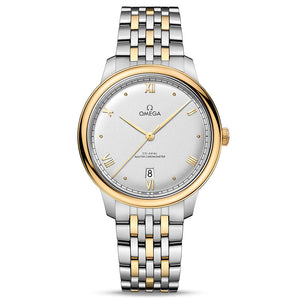 OMEGA De Ville Prestige Co-Axial Master Chronometer Silver-Tone Dial Two-Tone Yellow Gold Stainless Steel Watch | 40mm | O43420402002002