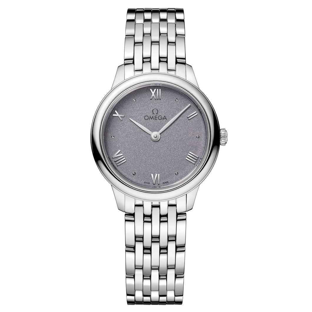 OMEGA De Ville Prestige Quartz Lavender Dial Stainless Steel Watch | 27.5mm | O43410286003001