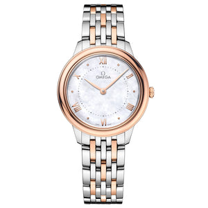 OMEGA De Ville Prestige Quartz Mother-of-Pearl Dial Steel and Sedna Gold Watch | 30mm | O43420306005001