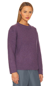 One Grey Day Solomon Pullover in Purple