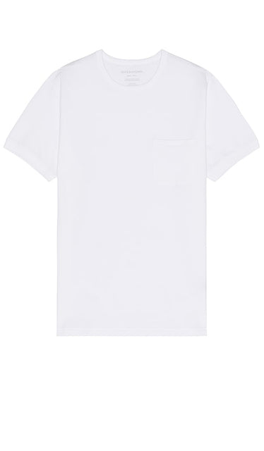 OUTERKNOWN Sojourn Pocket Tee in White - T-shirt à poche Sojourn OUTERKNOWN en blanc - OUTERKNOWN Sojourn 白色口袋 T 恤 - OUTERKNOWN Sojourn Pocket T-Shirt in Weiß - OUTERKNOWN Sojourn 포켓 티셔츠 화이트 색상 - T-shirt con tasca Sojourn OUTERKNOWN in bianco