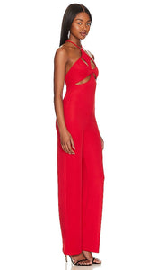 OW Collection Fleur Jumpsuit in Red