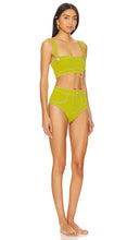 OYE Swimwear Lavinia Bandeau Bikini Set in Green