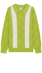 Obey Albert Polo Sweater in Green - Obey - Pull polo Albert en vert - Obey Albert 绿色 Polo 毛衣 - Obey Albert Polopullover in Grün - Obey Albert 폴로 스웨터 그린 색상 - Maglione Polo Obey Albert in verde