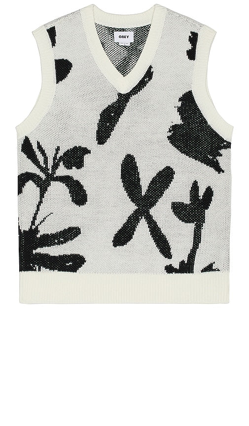 Obey Amir Sweater Vest in Cream - Obey - Gilet pull Amir en crème - Obey Amir 奶油色毛衣背心 - Obey Amir Pulloverweste in Creme - Obey Amir 스웨터 조끼 - Gilet maglione Obey Amir in crema