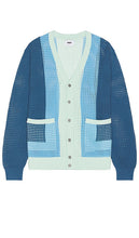 Obey Anderson 60's Cardigan in Blue - Obey Anderson Cardigan Années 60 en Bleu - Obey Anderson 60 年代蓝色开衫 - Obey Anderson 60er-Cardigan in Blau - Obey Anderson 60's 카디건 블루 색상 - Cardigan di Obey Anderson anni '60 in blu