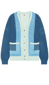 Obey Anderson 60's Cardigan in Blue - Obey Anderson Cardigan Années 60 en Bleu - Obey Anderson 60 年代蓝色开衫 - Obey Anderson 60er-Cardigan in Blau - Obey Anderson 60's 카디건 블루 색상 - Cardigan di Obey Anderson anni '60 in blu
