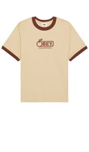 Obey Bigwig Sound Ringer Tee in Tan - Obey - T-shirt à sonnerie Bigwig Sound - Fauve - Obey Bigwig 黄褐色 Sound Ringer T 恤 - Obey Bigwig Sound Ringer T-Shirt in Hellbraun - Obey Bigwig Sound 링거 티셔츠 - Maglietta Obey Bigwig Sound Ringer color marrone chiaro
