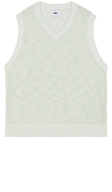 Obey Clynton Sweater Vest in Mint - Obey - Clynton - Pull sans manches - Menthe - Obey Clynton 薄荷色毛衣背心 - Obey Clynton Pulloverweste in Mint - Obey Clynton 스웨터 조끼 - Gilet maglione Obey Clynton in menta