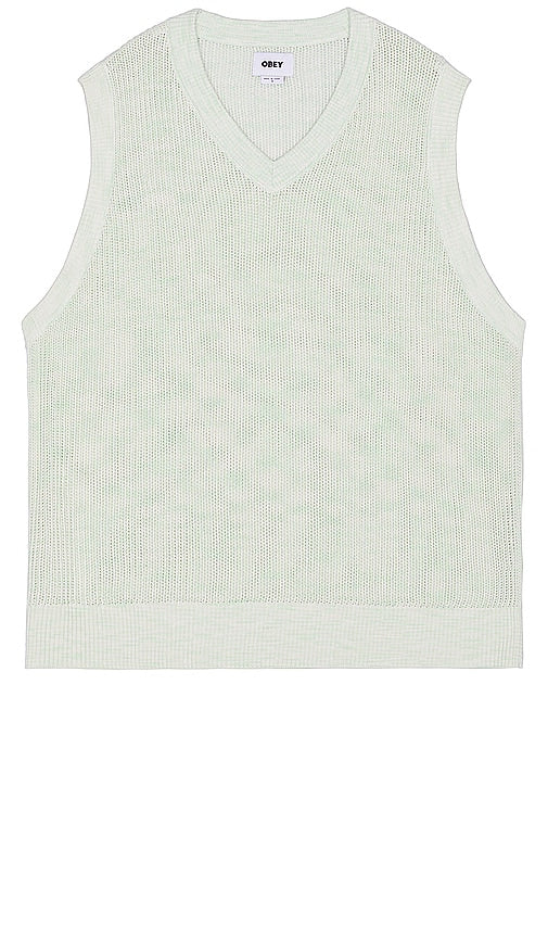 Obey Clynton Sweater Vest in Mint - Obey - Clynton - Pull sans manches - Menthe - Obey Clynton 薄荷色毛衣背心 - Obey Clynton Pulloverweste in Mint - Obey Clynton 스웨터 조끼 - Gilet maglione Obey Clynton in menta