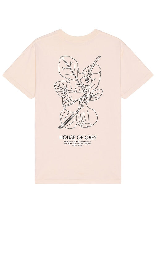 Obey Fig Tee in Cream - T-shirt Obey Fig en crème - Obey 无花果奶油色 T 恤 - Obey Fig T-Shirt in Creme - Obey 무화과 티셔츠 - Obey Fig Tee in crema