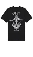 Obey Iris in Bloom Tee in Black - Obey - T-shirt Iris in Bloom en noir - Obey Iris 黑色 Bloom T 恤 - Obey Iris in Bloom T-Shirt in Schwarz - Obey Iris in Bloom 티셔츠 색상 - Maglietta Obey Iris in Bloom in nero