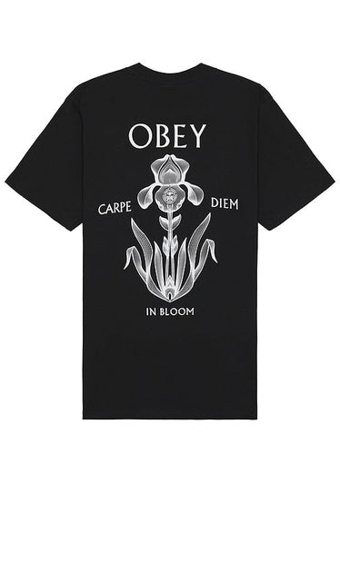 Obey Iris in Bloom Tee in Black - Obey - T-shirt Iris in Bloom en noir - Obey Iris 黑色 Bloom T 恤 - Obey Iris in Bloom T-Shirt in Schwarz - Obey Iris in Bloom 티셔츠 색상 - Maglietta Obey Iris in Bloom in nero